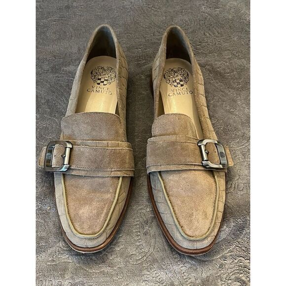 Vince Camuto Women's Cenkanda Buckle Loafers Size 8M Wild Mushroom - Picture 3 of 15